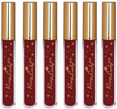 Roop Lady Herbal Liquid sindoor HD Matt Natural Waterproof pack of 6 Sindoor(Maroon)
