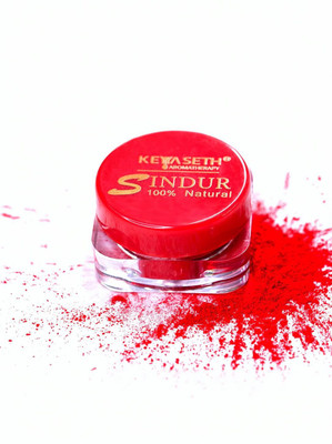 KEYA SETH AROMATHERAPY 100% Natural Red Sindoor Powder – Long Lasting, Smudge-Proof, Floral Pigments Dust Sindoor(Red)