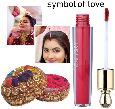 LILLYAMOR Perfect Liquid & Powder Sindoor Red with Herbs Extracts SINDOOR(Red)
