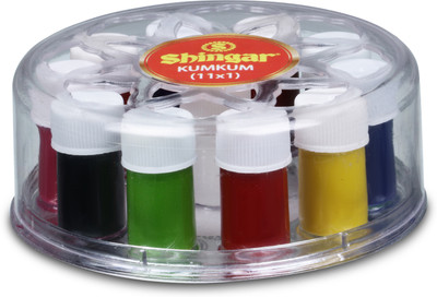 SHINGAR 11X1 Kumkum Liquid Available In Original And Metallic - Pack Of 3 Kumkum Liquid(Multicolor)