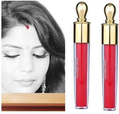 REIMICHI SUPER STAY or NON TRANSFER QUICK DRY RED SINDOOR COMBO LIQUID(Red)