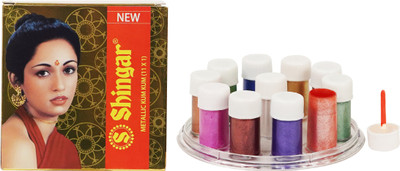 SHINGAR 11X1 Kumkum Liquid Available In Original And Metallic - Pack Of 3 Kumkum Liquid(Metallic)