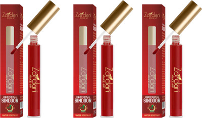 ZORDAN Royal Red Liquid Sindoor | Matte Finish, Long Lasting & Smudge Proof | Glossy(Royal Red)