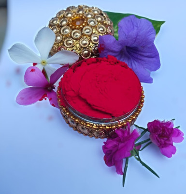 AMOSFIA Dibbi Herbal Sindoor with red handcrafted box powder SINDOOR(Red)