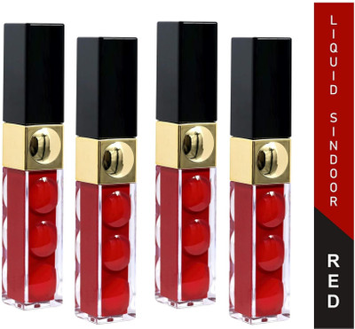 THTC Long lasting Liquid Sindoor Bold Reddish with Sponge-Tip- Applicator Combo LIQUID(Red)