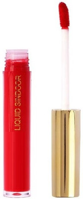Luster Shine Smudge-Proof Crease-Proof Sponge Tip Applicator Liquid Sindoor Liquid(Red)