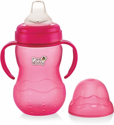 Beebaby Grippee Soft Spout Sipper for Baby, Leak Proof Sippy cup, BPA FREE, 6M+, 300 ML.(Pink)