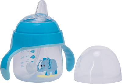 Adore Fauna! The Mini Soft Spout Sipper with Gravity Ball & Twin Handle(Blue)