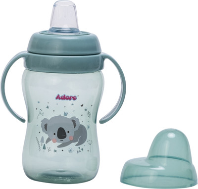 Adore ARRO Soft Spout Sipper with Dust Free Cap and Twin Handle- 270ml(Green)