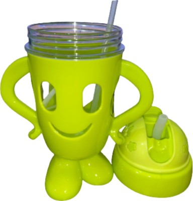 Mannat Spill-Proof Baby Sipper Cup 400ml With Soft Straw Water Bottle for Drinking(Green)