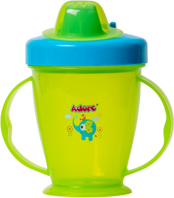 Adore Birdy Hard Spout Sipper with Hygiene Lid & Twin Handle(Light Blue)