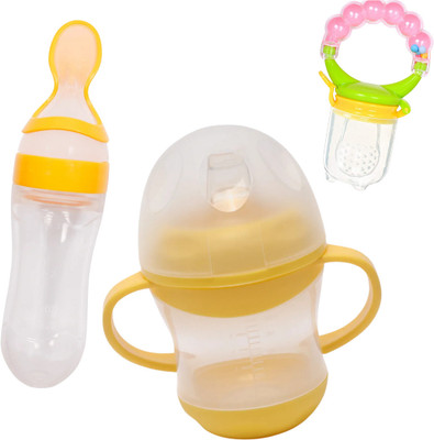 Babylib Silicon Spoon Feeder Fruit Nibber , Sipper(Yellow)