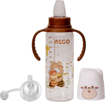 Adore ALGO Snr. 2 Stage Baby Spout & Straw Sipper with Gravity Ball & Twin Handle(Brown)