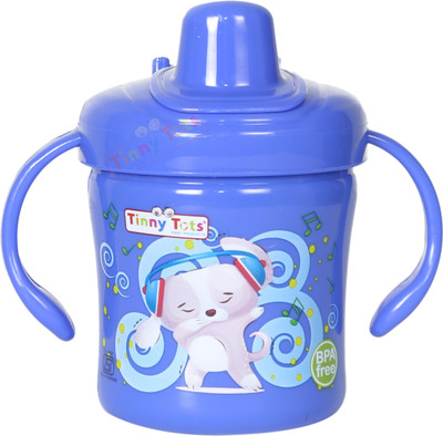 TINNY TOTS Premium Baby Sippy Cup Learning Sipper Feeding Bottle Unbreakable Feeder(Dark Blue)