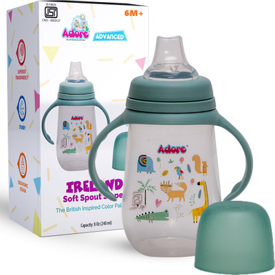 Adore Advanced IRELAND Soft Spout Sipper The British Inspired Color Themes 240ml(Green)