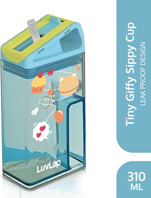 LuvLap Aqua Baby Sipper, 240ml, with Touch Flow Mechanism, Leak-Proof Design(Blue)