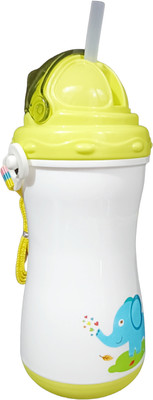 Te Quiti water bottles for kids unique cartoon elephant design green color(Green)