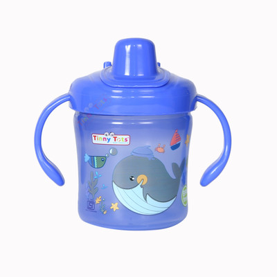 TINNY TOTS Baby Premium Sippy Cup Learning Sipper Feeding Bottle Unbreakable Feeder(Blue)