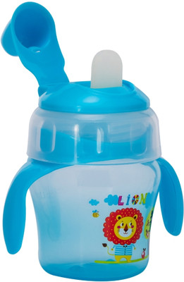 Adore MiniMax! The Funky Silicon Spout Sipper with Twin Handle(Blue)