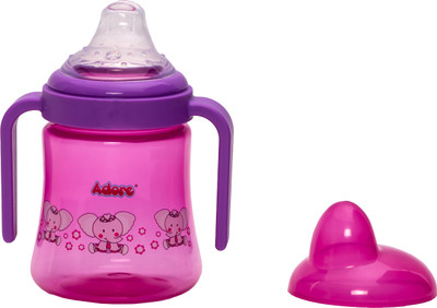 Adore Zippy! The Amazing Soft Spout Sipper W Twin Handle- Dust Free Lid- Spill Proof(Pink)