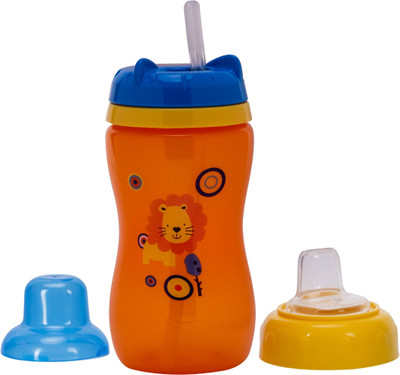 Adore Spartan 2 in 1 Spout n Straw Sipper with Hood 270ml(Orange)