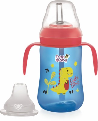 Beebaby Dino 2 in 1 Spout & Straw Sippy Cup for Baby, Leak Proof Sipper, BPA Free, 300ML(Blue)