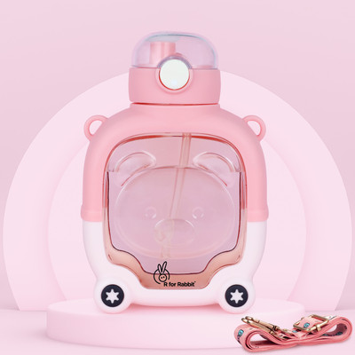 R for Rabbit Tritan Baloo Baby Straw Sipper Bottle | Leak-Proof With Silicone Straw BPA-Free(Pink)