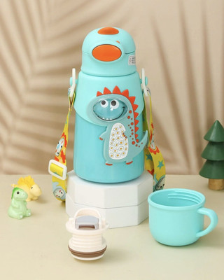 Magic Pebbles Insulated Stainless Steel Hot and Cold Sipper Water Bottle For Kids(500ml)(Greene)