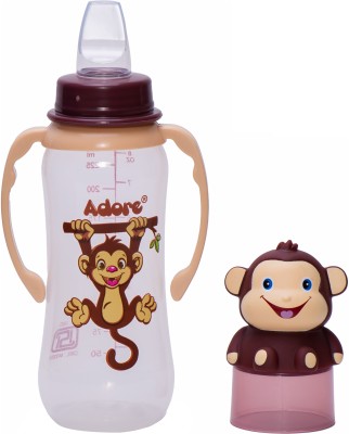 Adore Yeah! The Character Hood Silicon Spout Sipper w Twin Handle- Spill Proof(Brown)