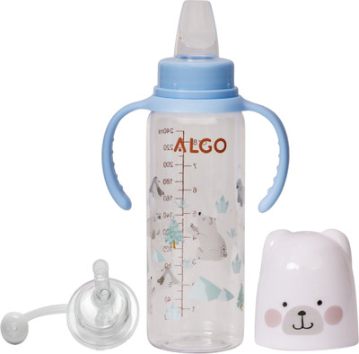 Adore ALGO Snr. 2 Stage Baby Spout & Straw Sipper with Gravity Ball & Twin Handle(Sky Blue)