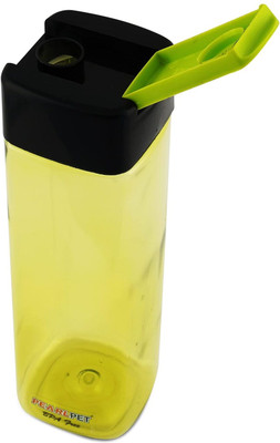 Quickoo PearlPet Plastic Bottle with Flip Top(Green & Pink)