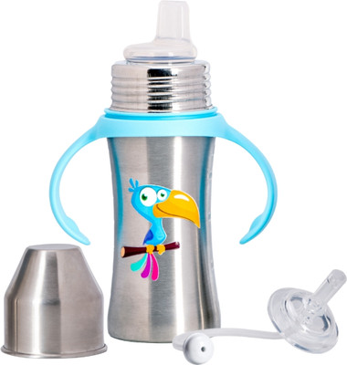 Adore Twilight 2in 1 Stainless Steel Sipper with Twin Handle 250ml(Blue Toucan)