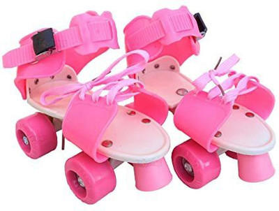 CrazyBuy NEW-pink sks1 Quad Roller Skates - Size 16-23 UK(Multicolor)