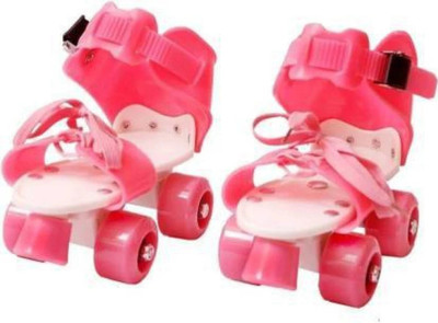 CrazyBuy NEW-pink roller 10 Quad Roller Skates - Size 3-6 UK(Pink)