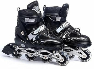 JR CLUB High quality Skating shoe have different and with PU LED.(black) In-line Skates - Size 6-9 UK(Black)