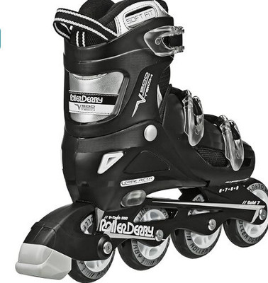 JR CLUB High quality in-line have different size with wheel Shoe Skates In-line Skates - Size Free  UK(Black)