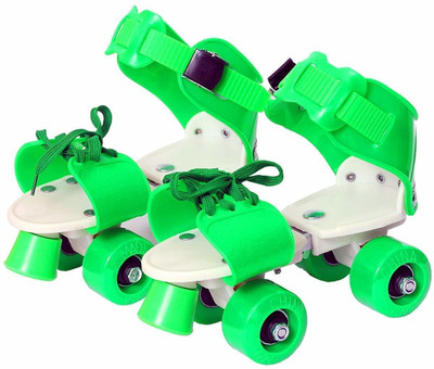 Dheer Collections Adjustable Roller Skates Shoe with Super Rubber Wheel Quad Roller Skates - Quad Roller SkatesRoller SkaKids Unisex Quad Roller 4 Wheel Adjustable Skates Skating Shoes (6-15 Years,tings For Kids/Childrens With Front Breaks In-line Skates Quad Roller Skates Quad Roller Skates - Size 