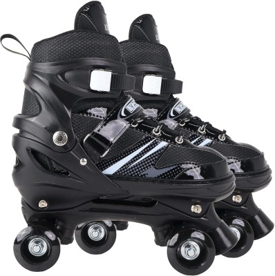 AR Jouiet Mansion Adjustable Quad Roller Skates with Break for Boys Girls And Adult In-line Skates - Size 6-9 UK(Multicolor)