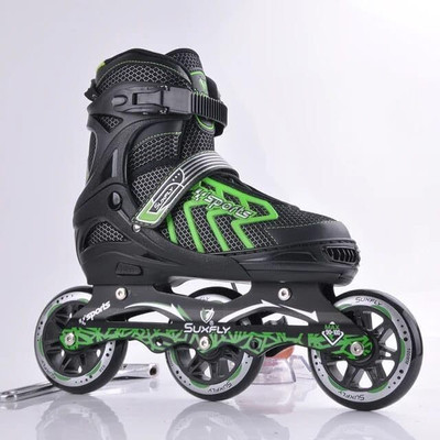 Simran Enterprise Inline Skates Skating Shoes for Boys and Girls Age 10 to 14 Years In-line Skates - Size Free UK(Green)