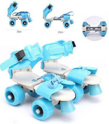 KOOZA COLLECTION Adjustable Multi Color Quad Shoe Roller Skates for Boys and Girls, Inline Skating Shoes Suitable for Age Group 5 to 12 Years Quad Roller Skates - Size 6 years to 12 years UK (Blue) Quad Roller Skates - Size 5-12 UK(Blue)