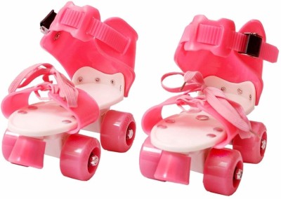 sevriza Roller Skates for Kids Age Group 5-15 Years - Skates Quad Roller - Size 18-23 UK In-line Skates - Size free UK(Pink)