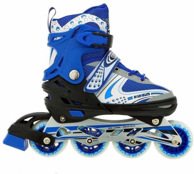 sevriza Children Roller Skates Adjustable Inline Skating Shoes Girls, womens In-line Skates - Size Medium UK(Multicolor)