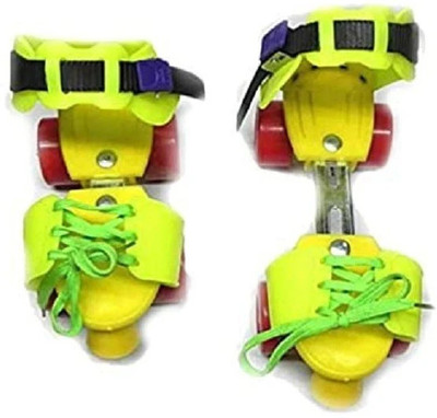 MY BABY LOVE A PERFECT CARE Best Sparkle adjustable inline skates Kids with Front Brakes Quad Roller Skates - Size NA UK(Green)