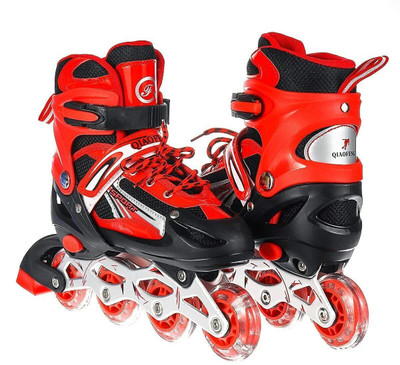SMS ENTERPRISE Skating red color Shoe have different size and with wheel In-line Skates In-line Skates - Size 6-9 UK(Red)