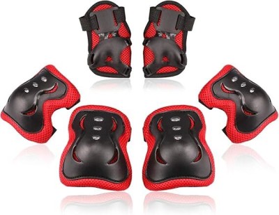 CrazyBuy Kids/Youth Knee Pad Elbow Pads Guards Protective Gear Set for Roller Skates Skating Guard Combo(Black, Red)