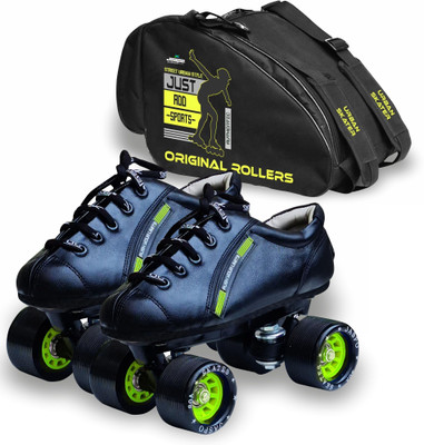 Jaspo Sprint Pro 10 Quad Shoes Fixed Body Roller Skates Approximate Beginners(22.9 cm) Shoe Skates - Size 3 UK(Green)