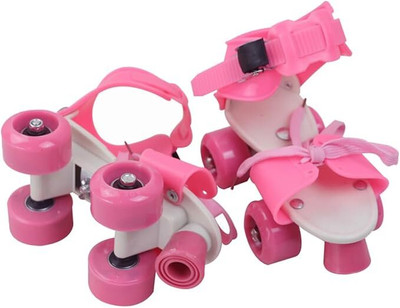KAVANA roller skates skating adjustable for Boys with front brake In-line Skates 1 Quad Roller Skates - Size 4--12 UK(Pink)