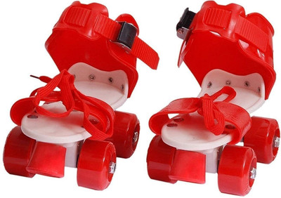 Hoteon Roller Skates Age Group 7-12 Years Unisex , Adjustable Inline Skating Shoes Quad Roller Skates - Size 4 TO 8 UK(Multicolor)