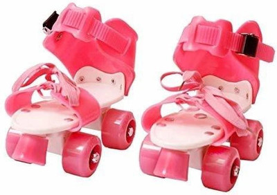CrazyBuy NEW-roller pink skate Quad Roller Skates - Size 16-21 UK(Pink)