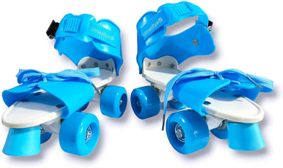 FINIOR Latest Designed Unisex Roller Skates for Kids Age Group 5-15 Years In-line Skates - Size Free UK(Blue)